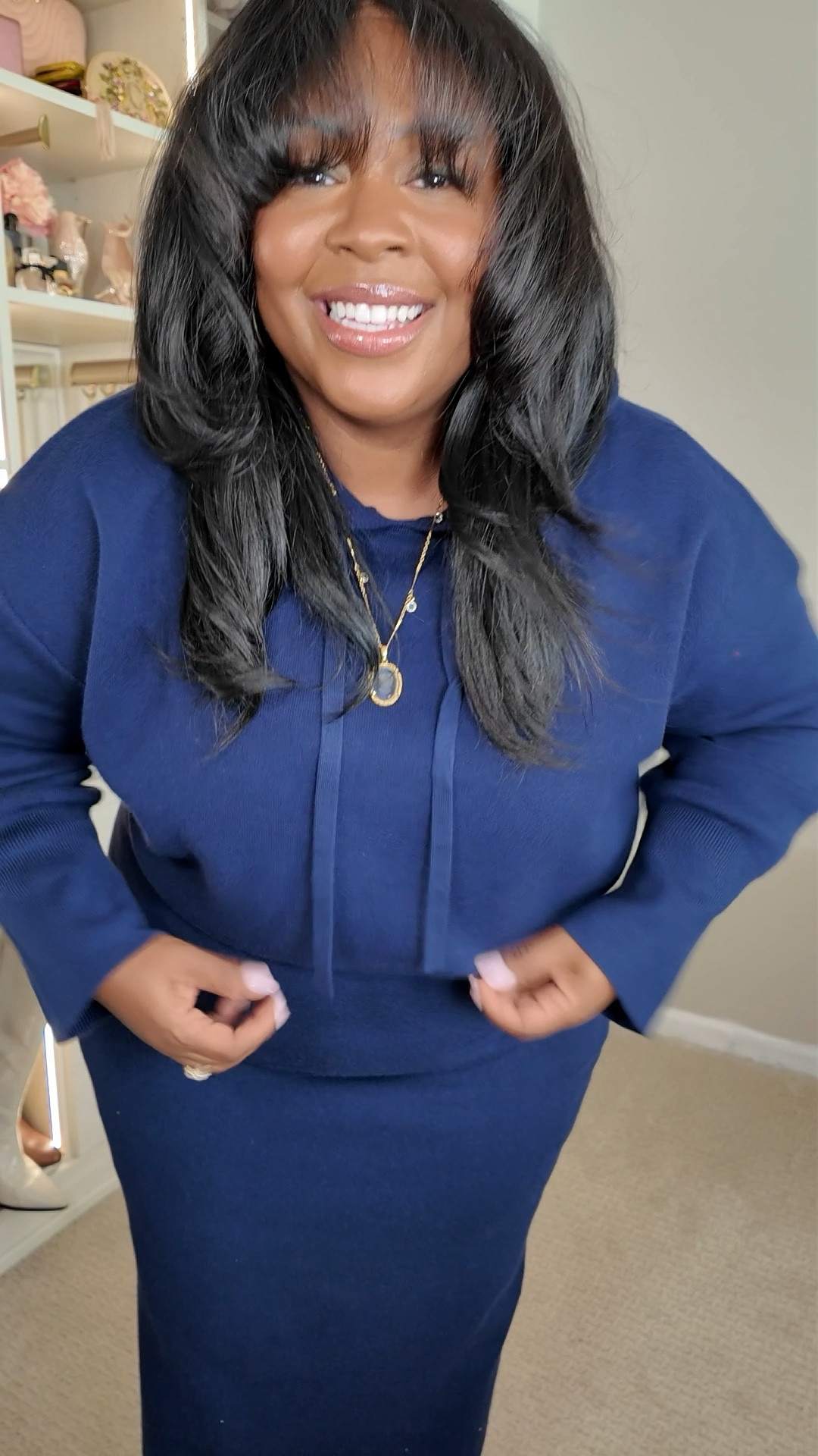 Day 1 of 25 Outfits ✨ This $60 skirt set is described as cashmere-like, and it is super soft and comfortable. I loved this look so much that I bought it in two of the five colors! 

🛍 The whole outfit, including my undergarments, boots, and accessories, is 🔗 in my bio. I wear my true size (18), 1X top, and 2X bottom. 

#plussize 

#LTKOver40 #LTKPlusSize #LTKFindsUnder50