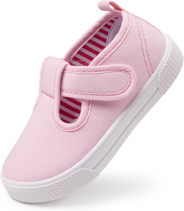 Sonsage Toddler Boys Girls Canvas Sneakers Soft Sole T-Strap Shoes Lightweight Comfy Classical Fl... | Amazon (US)