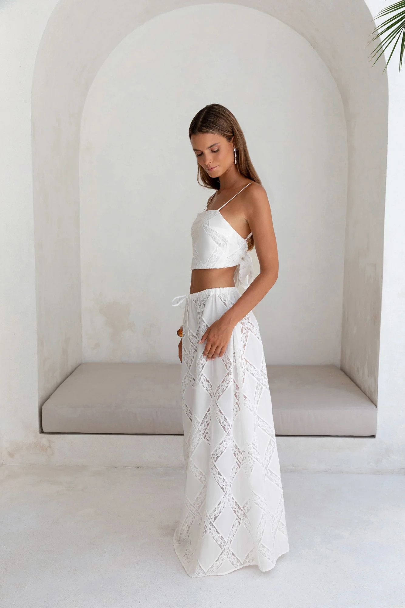 Ocean Air Oasis Maxi Skirt White | Fortunate One