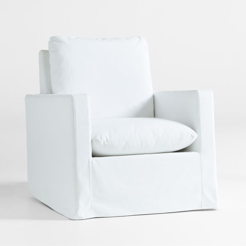 Ever Slipcovered White Nursery Glider Chair by Leanne Ford + Reviews | Crate & Kids | Crate & Barrel