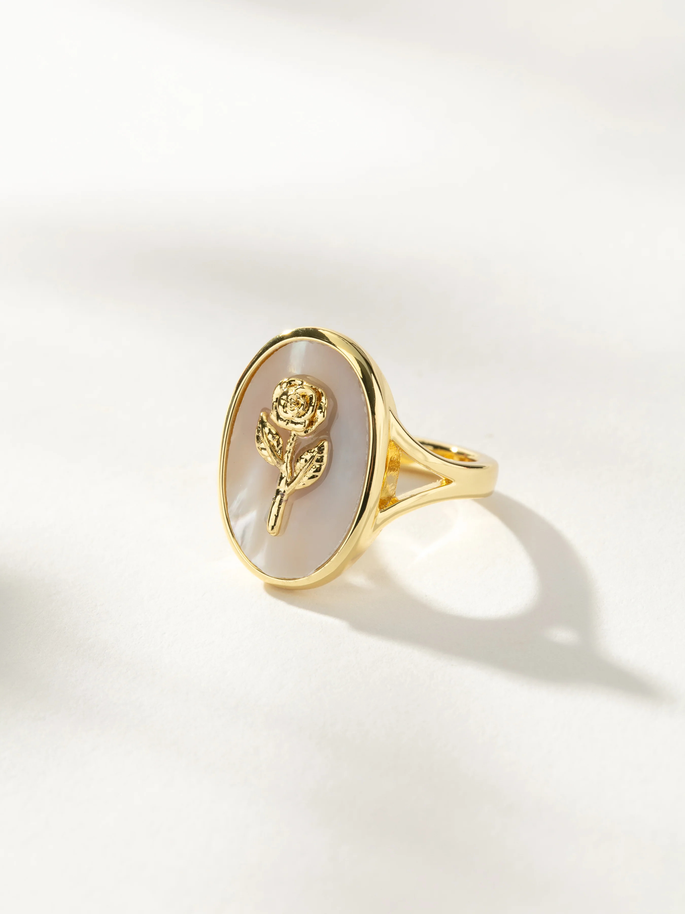 Pearlescent Rose Statement Ring in Gold | Uncommon James | Uncommon James