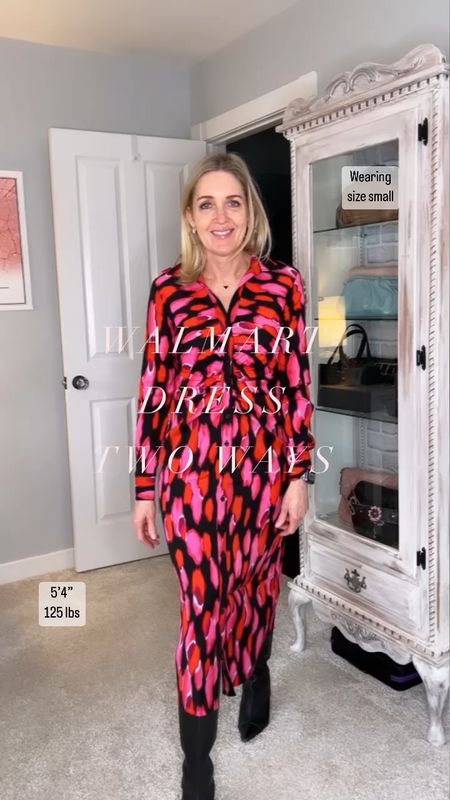 Walmart has been killing it this season and you’re going to want to grab this dress before it sells out. The print is perfect for the holidays and it looks great with boots or worn as a duster!

#LTKunder50 #LTKSeasonal #LTKHoliday