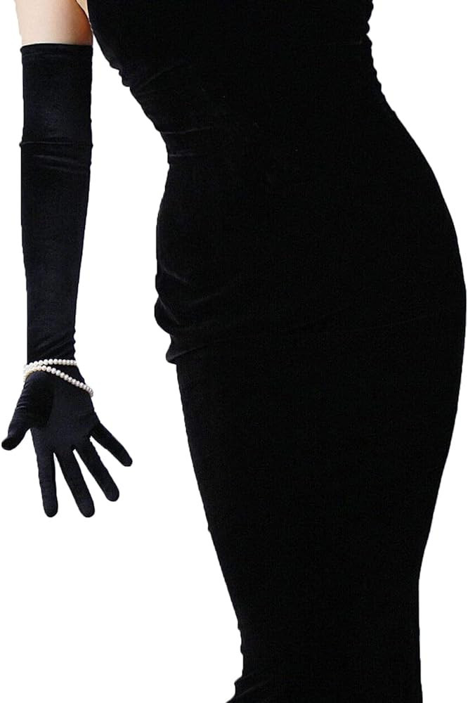 DooWay Long Velvet Gloves Women Touchscreen 24-inch Stretchy Special Occasion 1920s Costume Eveni... | Amazon (US)