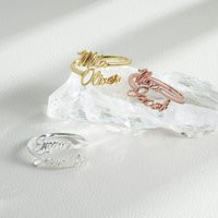 Personalized Two Name Ring - Couple Custom Anniversary Gift Women Girlfriend, Wife, Mom | Etsy (US)