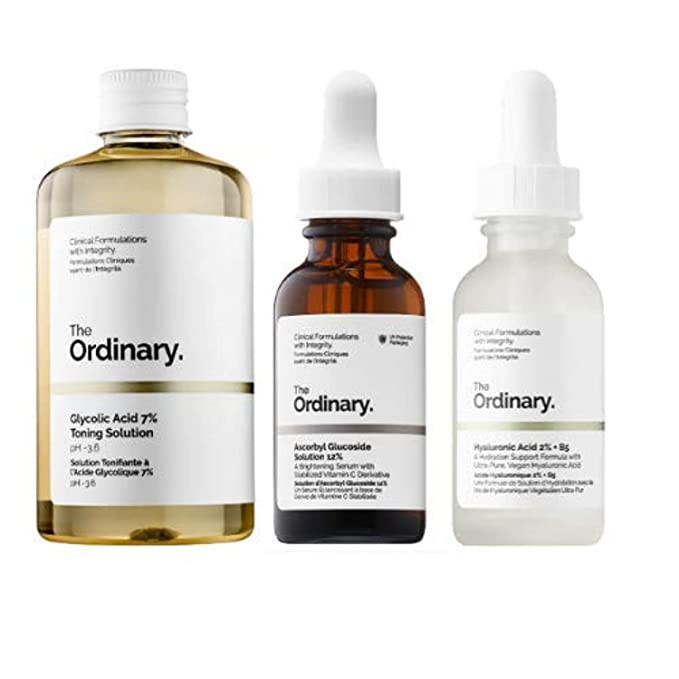 The Ordinary Face Serum Set! Ascorbic Acid 8%+Alpha Arbutin 2%! Hyaluronic Acid 2%+B5! Glycolic A... | Amazon (US)