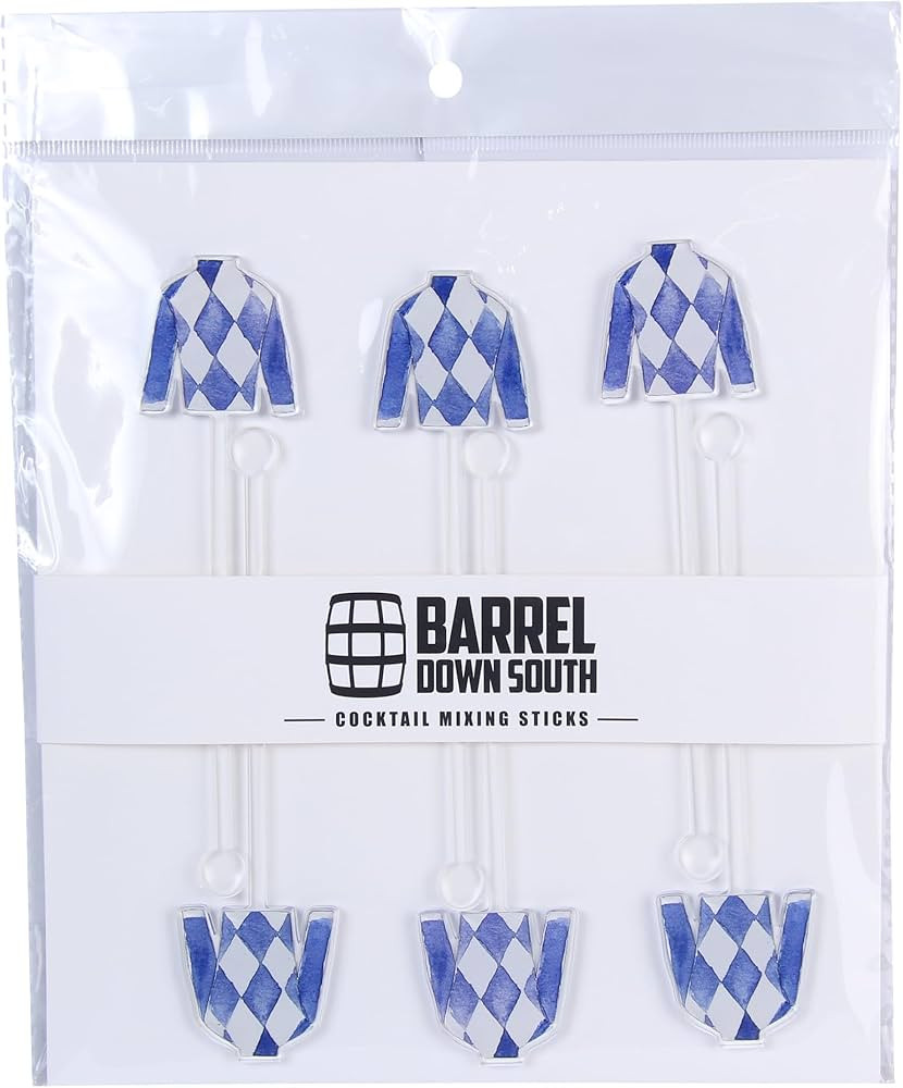 Cocktail Stirrer Derby Sticks (Blue Jockey Silk) | Amazon (US)
