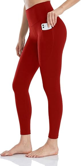 HeyNuts Essential 7/8 Leggings with Side Pockets for Women, High Waisted Compression Workout Yoga... | Amazon (US)