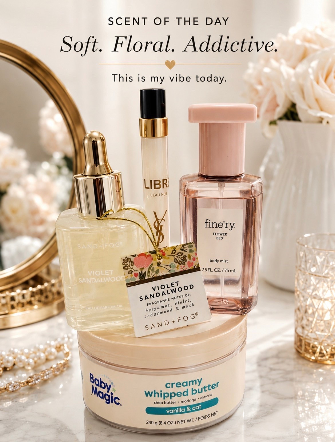 Today’s scent? Soft… but she’ll definitely be remembered. 💕✨ Layered to perfection and smelling like expensive decisions. 😉

#LTKdayinmylife #LTKselfcare #LTKmorningroutine