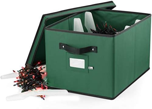 ZOBER Christmas Light Storage Box - Premium 600D Oxford, with 4 Plastic Light Storage Wraps, to S... | Amazon (US)