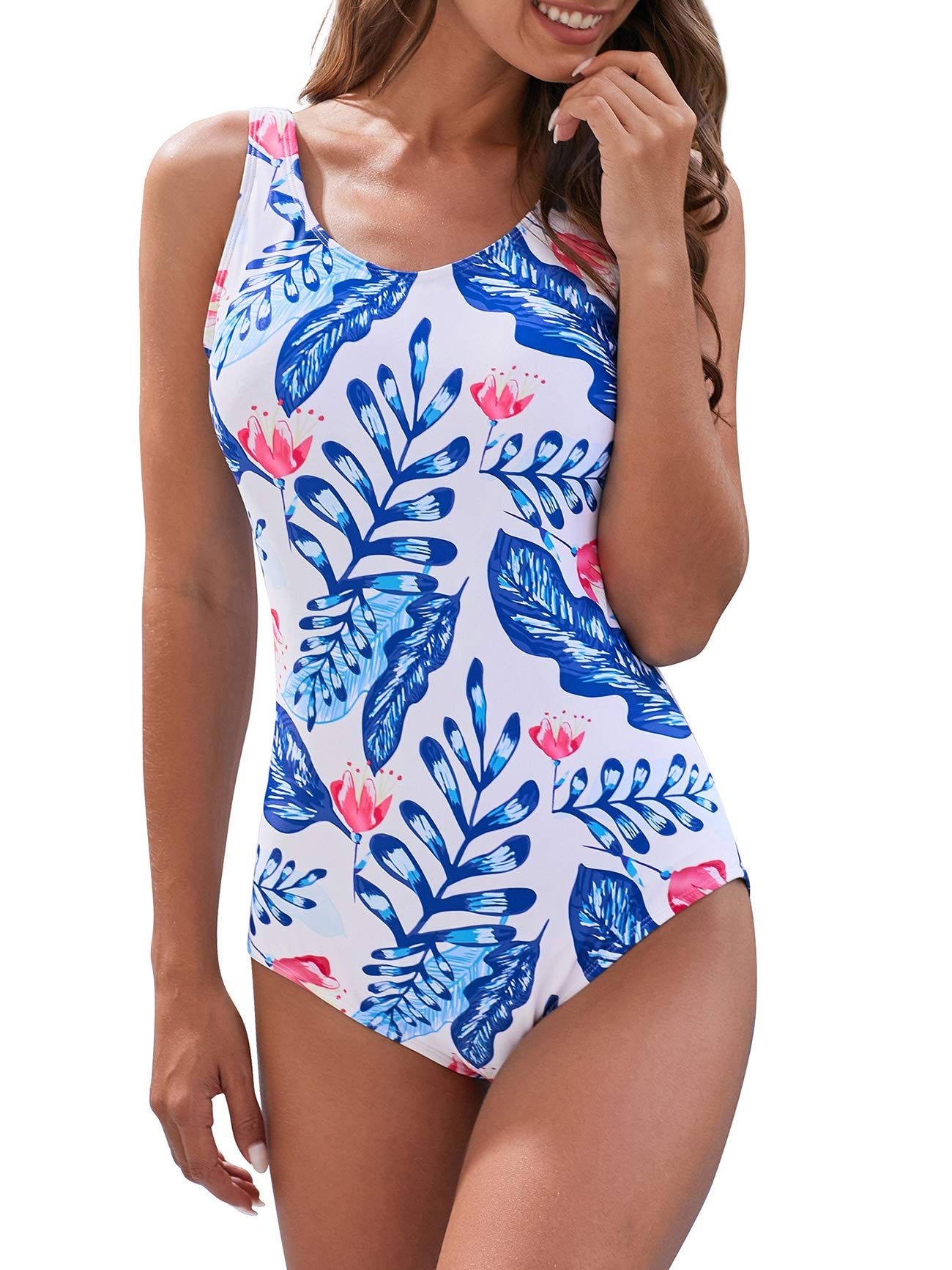 American Trends Womens Swimsuits One Piece Swimsuit for Women Athletic Training Racerback Swimwea... | Amazon (US)