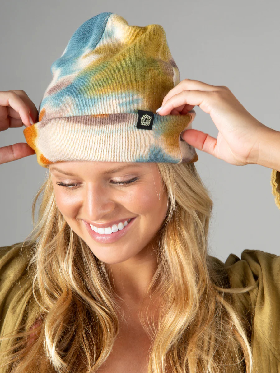 Tie-Dye Beanie Hat - Sunset Tie-Dye | Natural Life