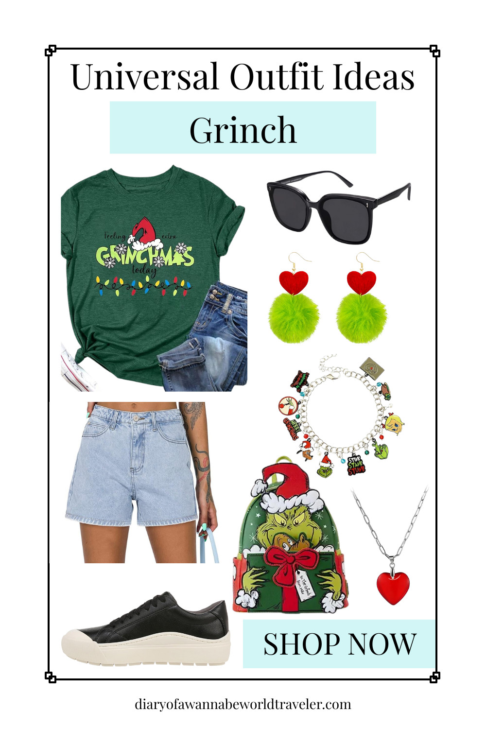 This Grinch-inspired Universal Studios outfit is festive, fun, and perfect for exploring Seuss Landing during the holidays 🎄💚 Whether you’re walking through Grinchmas, watching the Who-liday Spectacular, or taking photos with the Grinch himself, this look brings playful Whoville energy while staying super comfy for your park day.


#GrinchOutfit #UniversalStudiosOutfit #UniversalOrlando #IslandsOfAdventure #SeussLanding #Grinchmas #UniversalHolidays #WhovilleVibes #UniversalStyle #ThemeParkOutfit #ThemeParkStyle #HolidayThemePark #ChristmasAtUniversal #UniversalStudiosFlorida #UniversalChristmas #HolidayOutfit #FestiveOutfit #ParkDayOutfit #OOTD #OutfitInspo #HolidayOutfitIdeas #ThemeParkFashion #UniversalStudiosTrip #OrlandoVacation #LTKHoliday #LTKThemePark #ChristmasOutfitInspo #WinterOutfitIdeas #HolidayStyleInspo #GrinchLook 

 #LTKHoliday #LTKootd #LTKTravel