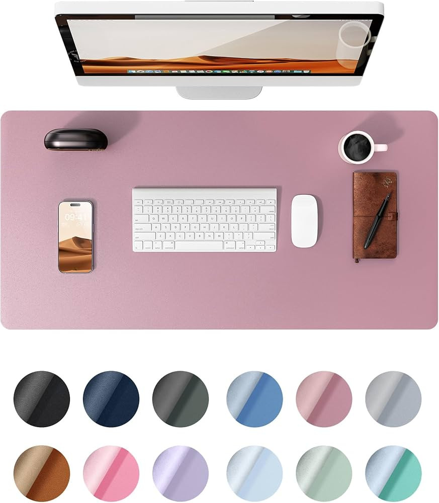 YSAGi Leather Desk Mat, Large Mouse Mat, Non-Slip Desk Pad, Waterproof PU Leather Table Protector... | Amazon (UK)