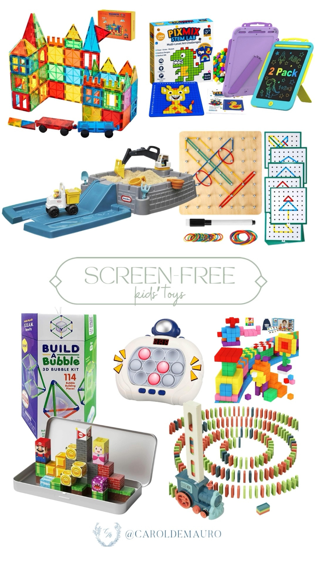 Make playtime both fun and educational with these creative screen-free finds, like the construction-themed sand table and classic domino train! Keep your kids entertained without a screen in sight using these interactive building sets.

kids toys, amazon finds, screen free toys, gift guide, summer activities, toddler play, family bonding, affordable finds

#LTKSeasonal #LTKHome #LTKKids