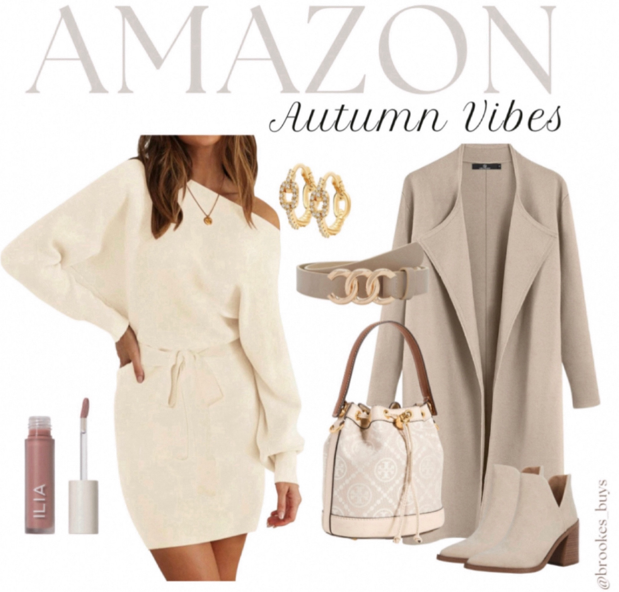 Sweater dress with coat and bucket bag. 
#falloutfit #sweaterdress #bucketbag 

#LTKSeasonal #LTKItBag #LTKStyleTip