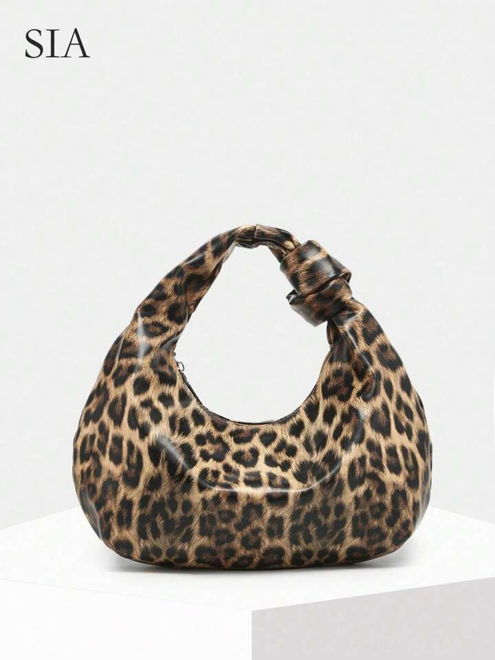 1pc Women's Retro Casual Angora Suede Leopard Print Bohemian Hippie Hollow-Out  Bagc | SHEIN