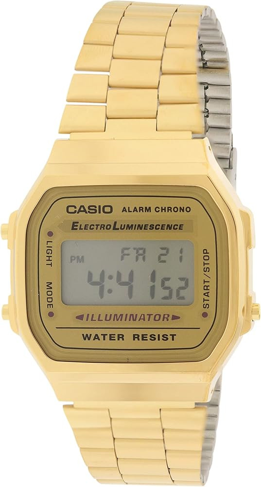 Casio A168WG-9 Men's Vintage Gold Metal Band Illuminator Chronograph Alarm Watch | Amazon (US)