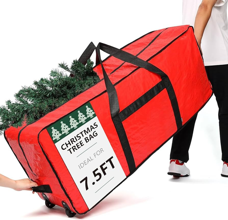 HOMEST Christmas Tree Storage Bag, Fits for 6/7.5 ft Xmas Artificials, Zippered Bag with Reinforc... | Amazon (US)
