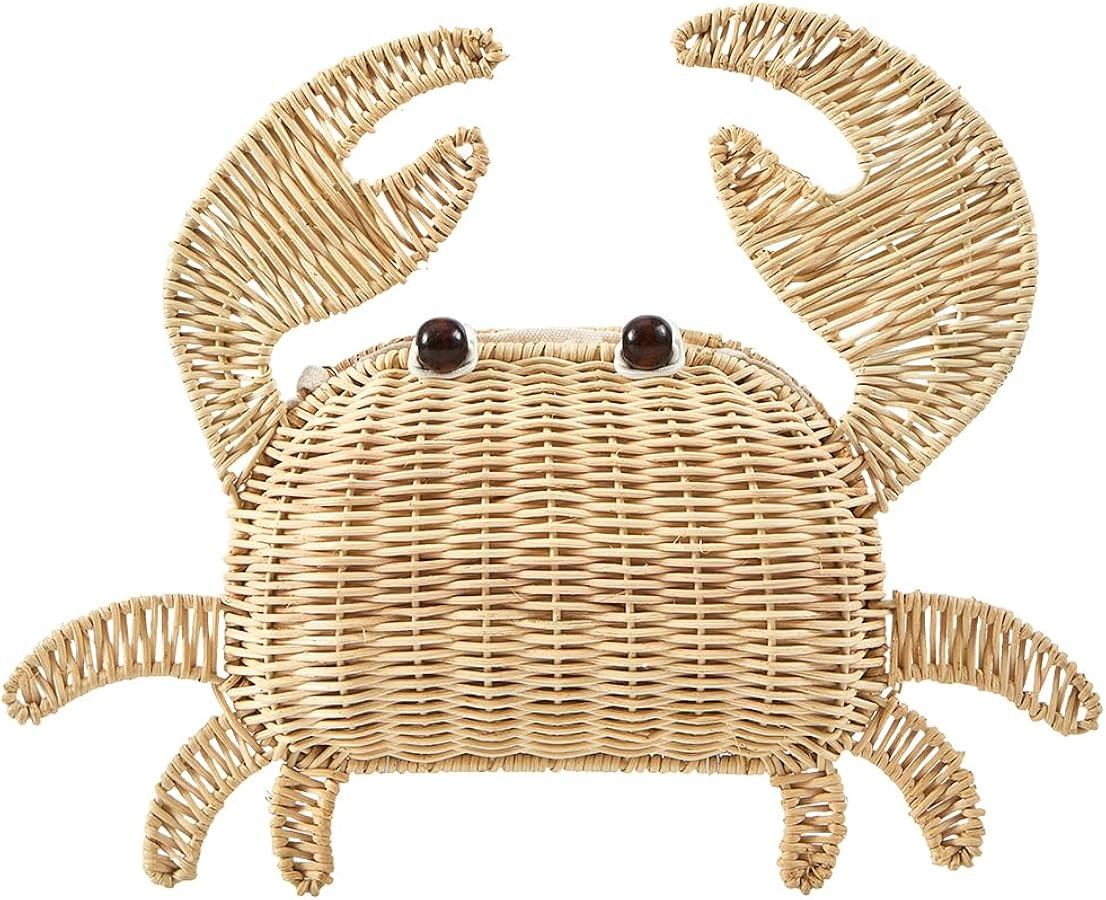 Handwoven Fish Shaped Rattan Crossbody Bag Novelty Wicker Straw Purse Summer Beach Vacation Anima... | Amazon (US)