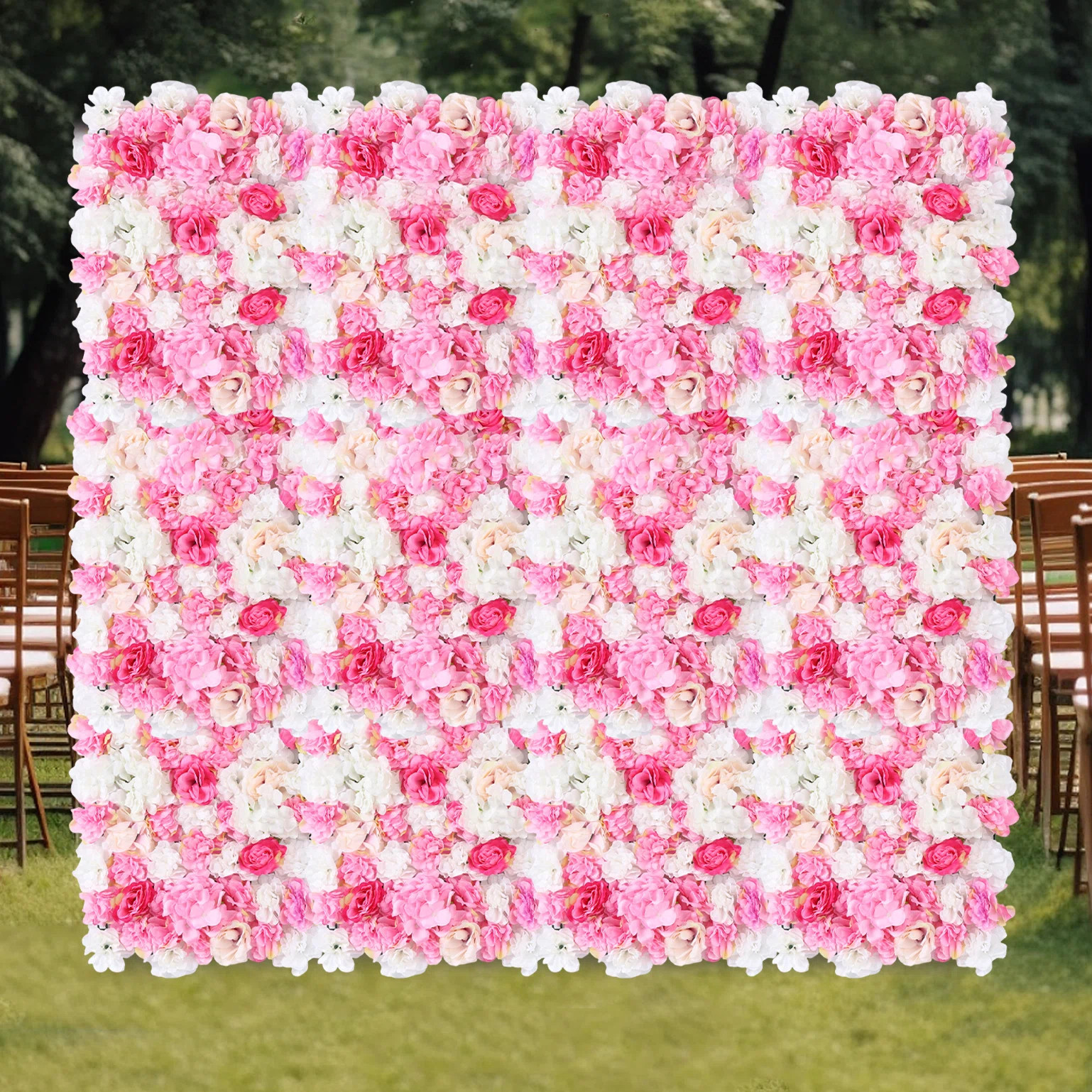 Artificial Silk Flower Wall Panel For Wedding And Many Parties (Set of 20) | Wayfair North America