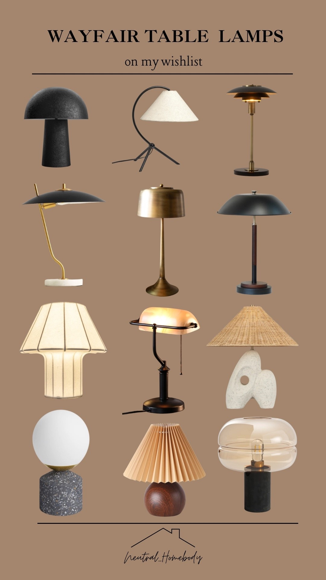 @Wayfair table lamps on my wishlist
- lot of them are ON SALE

#ad #wayfair #wayfairpartner