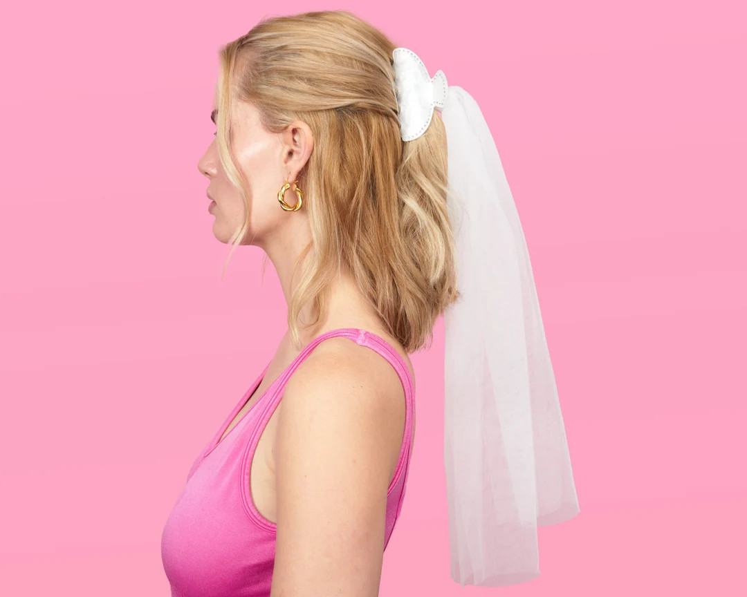 Xo Fetti Bride Veil Claw Clip Bachelorette Party - Etsy | Etsy (US)