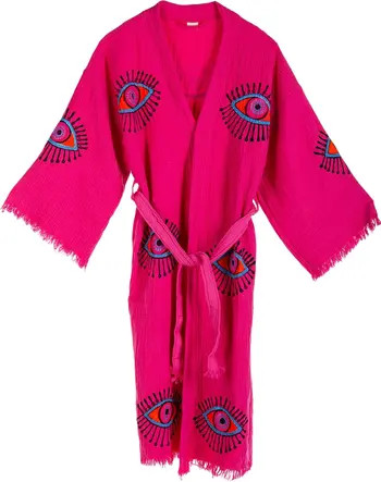 Forever & Always Shoes Aria Evil Eye Handmade Cotton Robe Cover-Up | Nordstrom | Nordstrom
