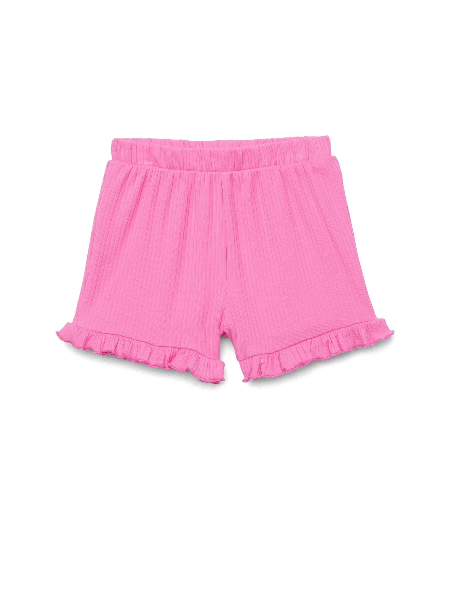 Garanimals Toddler Girl Ruffle Solid Rib Shorts, Sizes 18M-5T | Walmart (US)