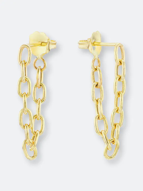 KBH Jewels Mini Chain Link Loop Earrings - Yellow | Verishop