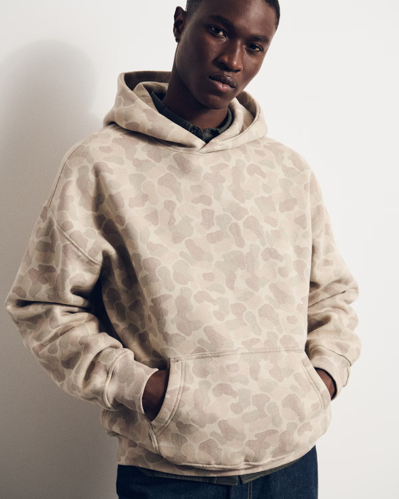 Abercrombie & Fitch Men's Essential Popover Hoodie in Tan Duck Camo - Size XXXL TALL | Abercrombie & Fitch (US)
