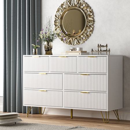 Stylish modern dresser in white and gold 

#LTKhome