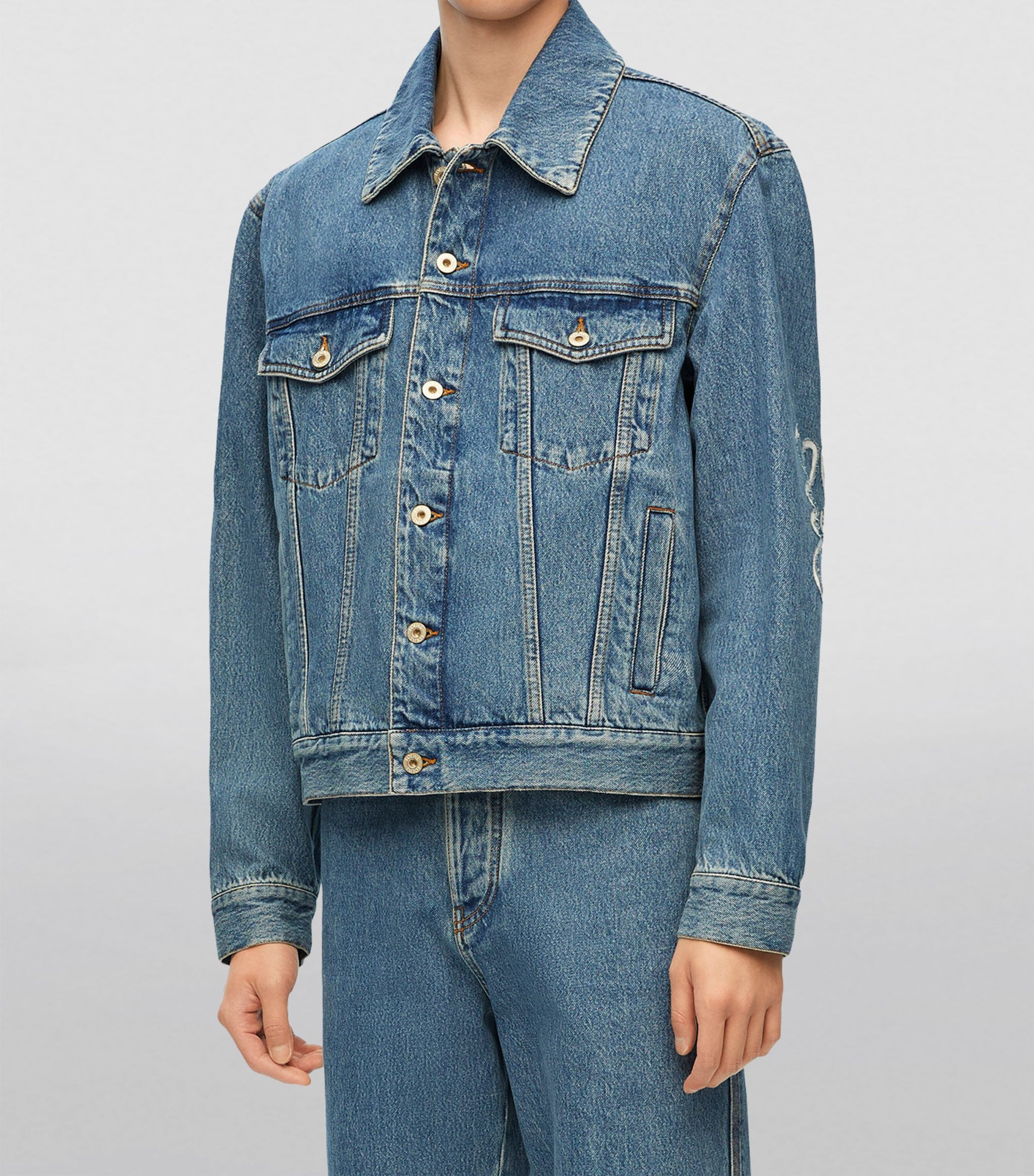 Anagram Patch Denim Jacket | Harrods