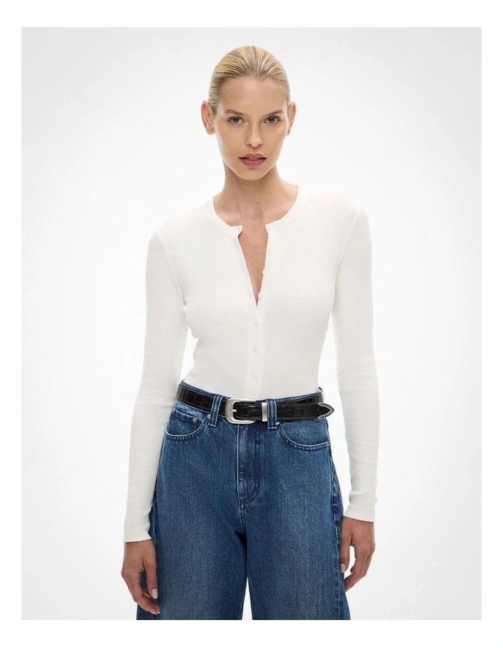 WitcheryButton Front Top in Fresh White | Myer