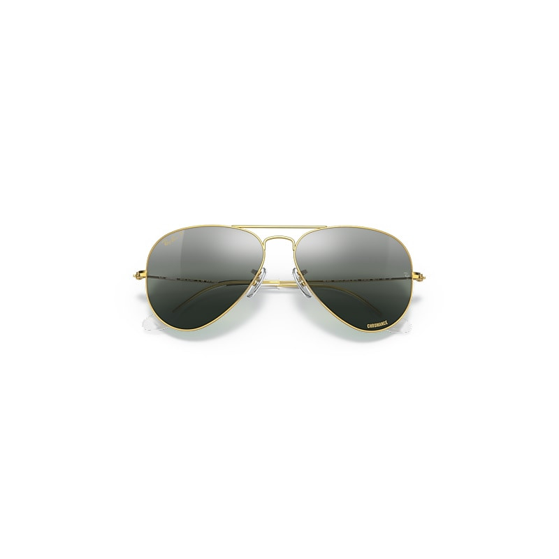 Ray-Ban Aviator Polarized+ Lenses Sunglasses Gold Frame Blue Lenses Polarized 62-14 | Ray-Ban (US)