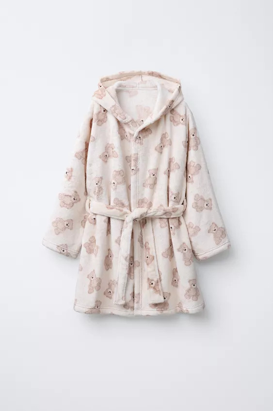 BEAR FLEECE ROBE | Zara Canada