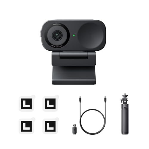Insta360 Link 2C Tripod Bundle - 4K Webcam for PC/Mac, 1/2" Sensor, Auto Framing, HDR, AI Noise-Canceling Mic, Gesture Control for Streaming, Video Calls, Gaming, Works with Zoom, Teams, Twitch & More | Amazon (US)
