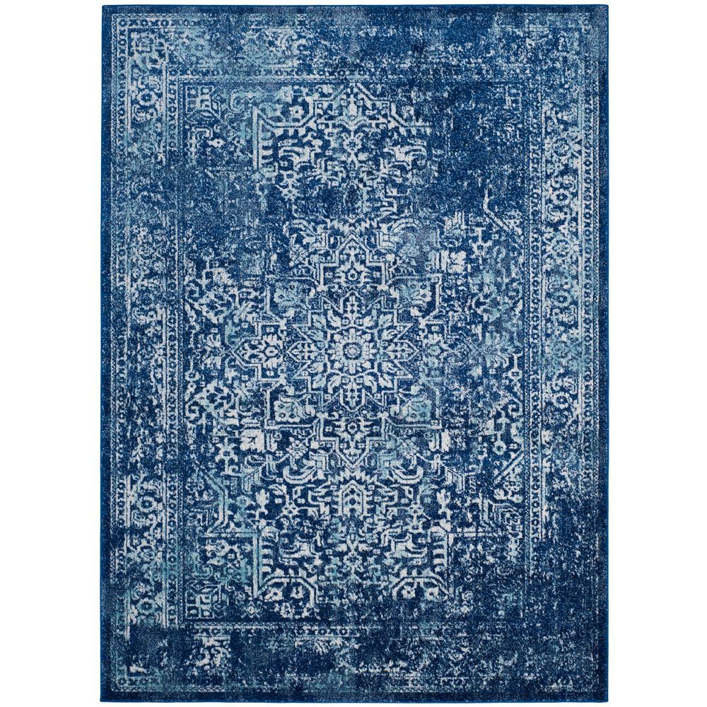 Evoke Navy/Ivory 7 ft. x 9 ft. Area Rug | The Home Depot