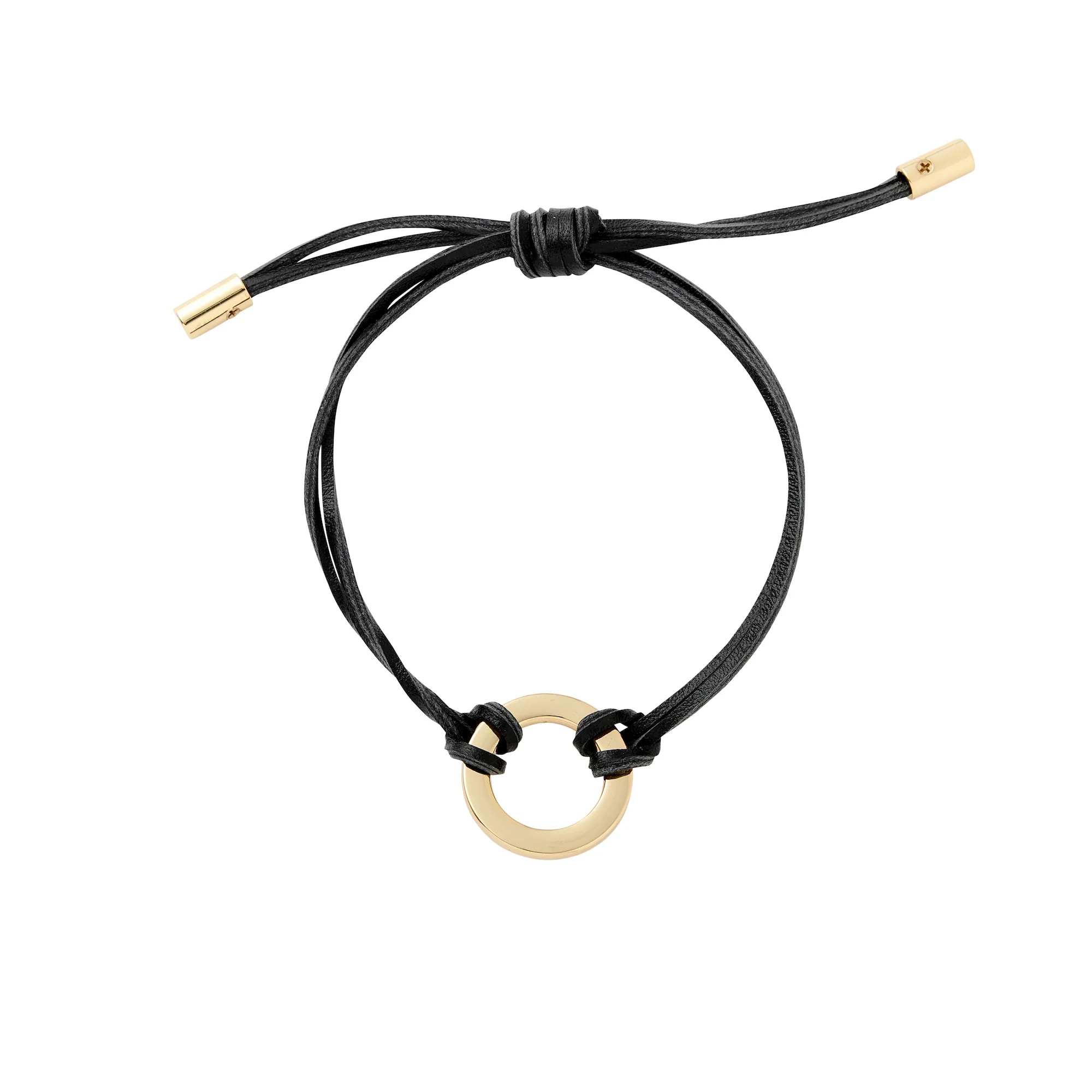 Black Leather Cord Bracelet – Sleek & Adjustable Style | Oventure