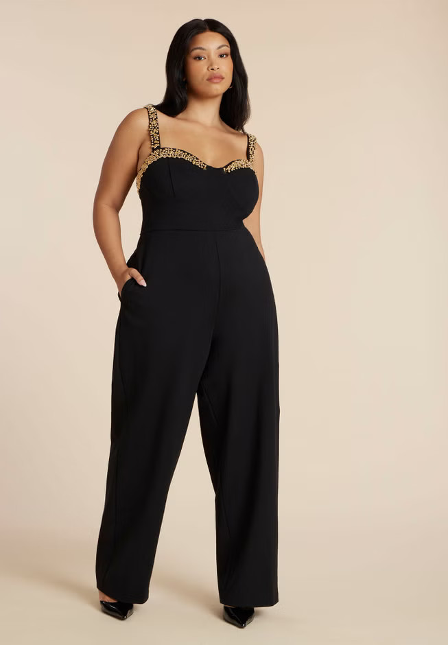 Metal Drama Jumpsuit | Eloquii
