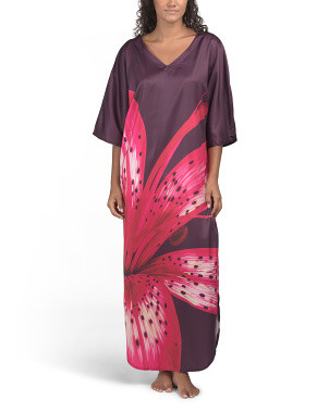 Floral Print Satin Caftan | Sleepwear & Robes | Marshalls | Marshalls