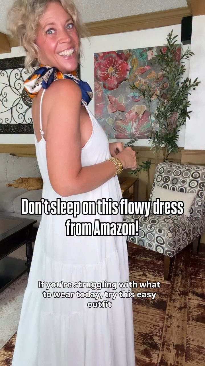 Grab this flowy, lined maxi dress 👗 from Amazon and style it now & then right into fall with a cute jacket or cardigan. I’m 163lbs/5’7” and I’m wearing the size large.

#LTKOver40 #LTKSeasonal #LTKMidsize