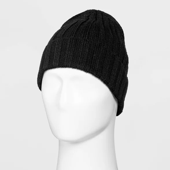 Chunky Knit Beanie - Goodfellow & Co™ Black One Size | Target