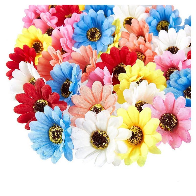 Juvale 60 Pack Artificial Flower Heads, Fake Daisy Flowers Wedding Decorations, Baby Showers, DIY... | Target