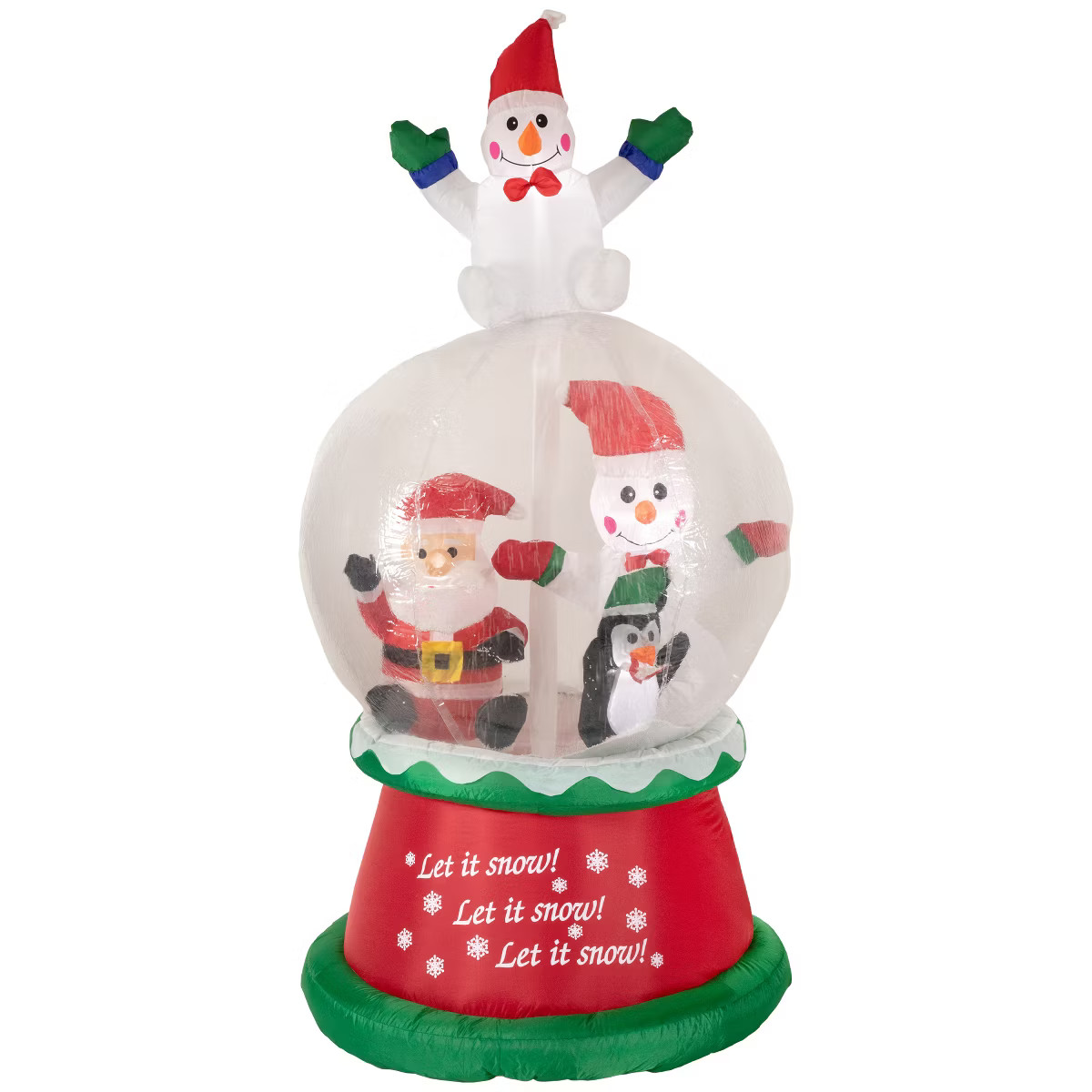 Northlight 6.75ft Lighted Inflatable Santa and Friends Snow Globe Outdoor Christmas Decoration | Target
