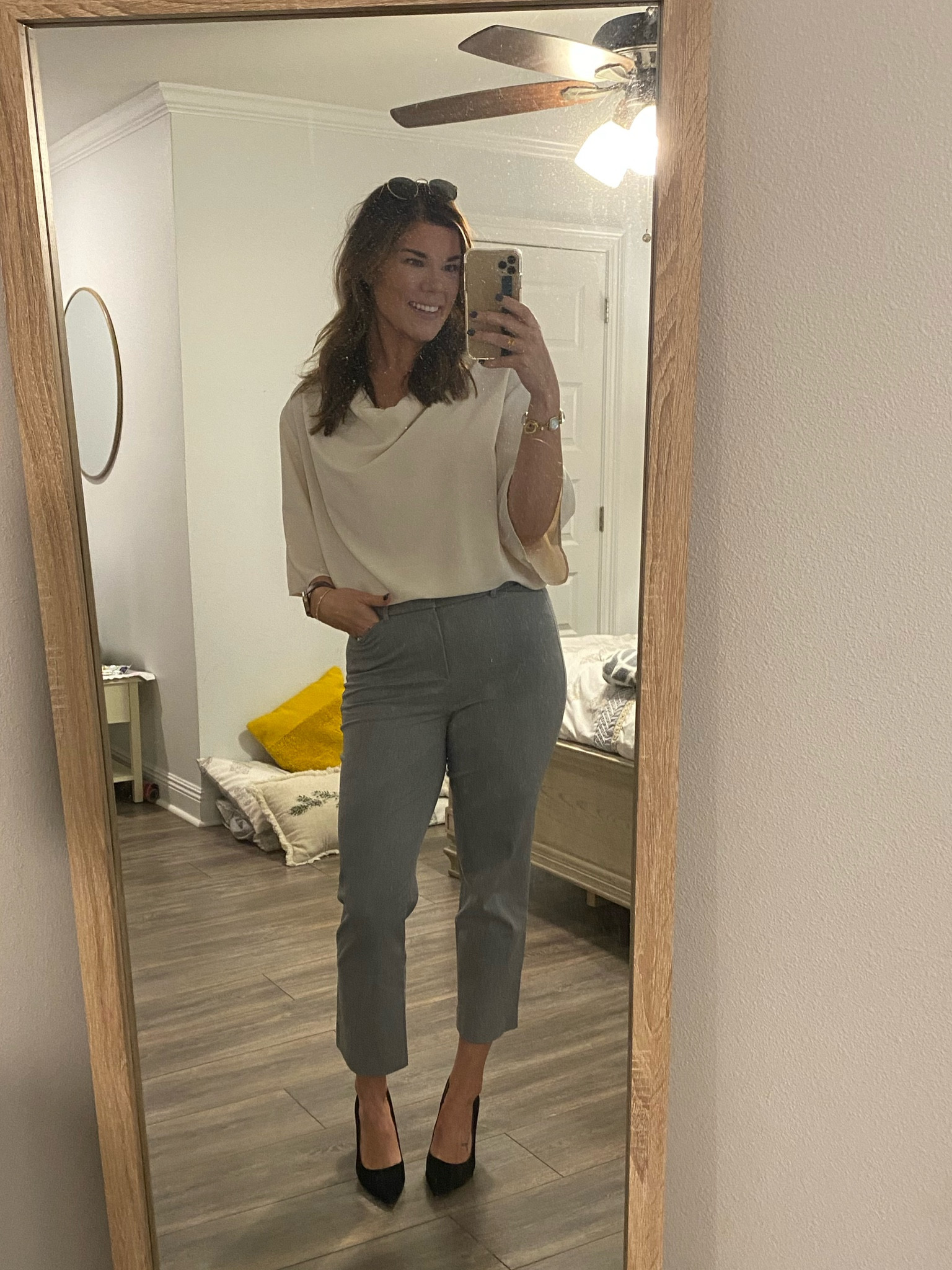 Business attire blouse in apricot, under $30 fits TTS!

#LTKworkwear #LTKstyletip #LTKunder50
