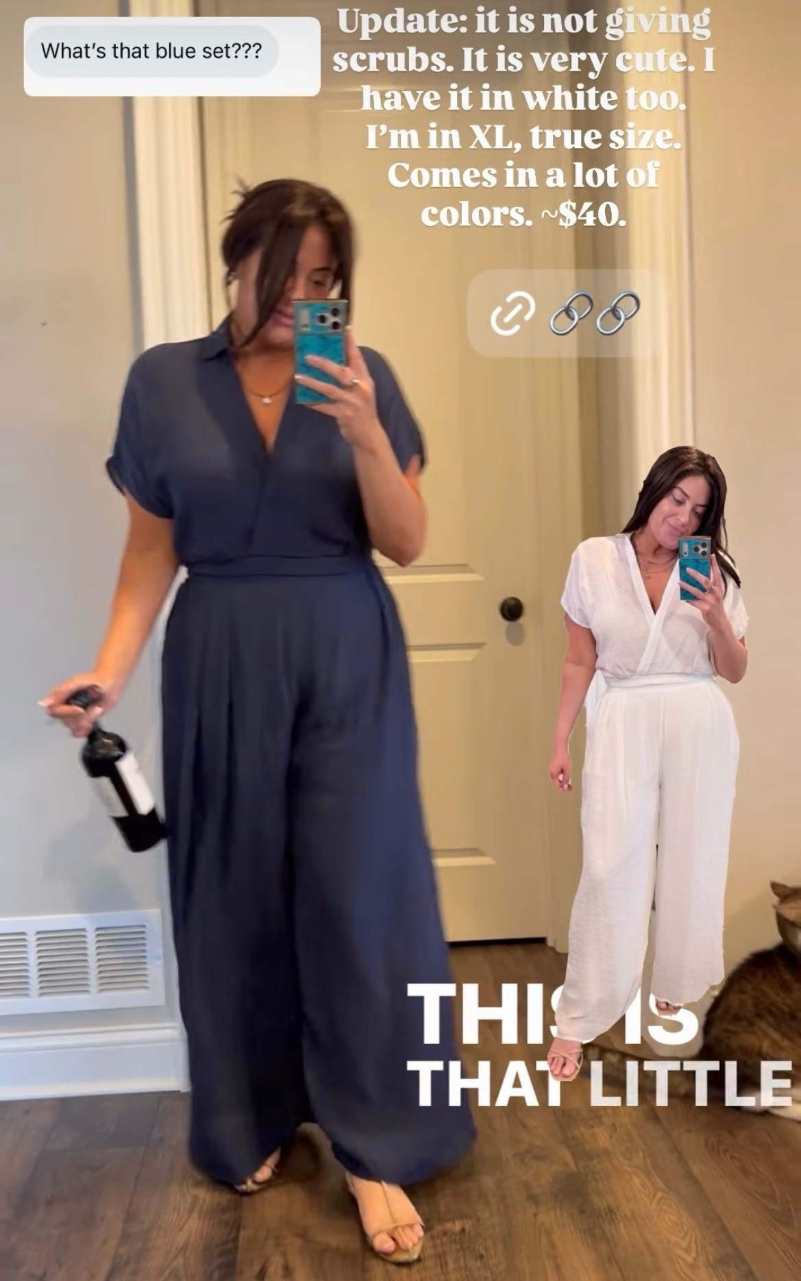 I’ve posted this before in white, but I really love this 2-piece set from Amazon and ordered it again in navy blue. It comes in lots of different colors and runs true to size. I’m in an XL.

#LTKMidsize