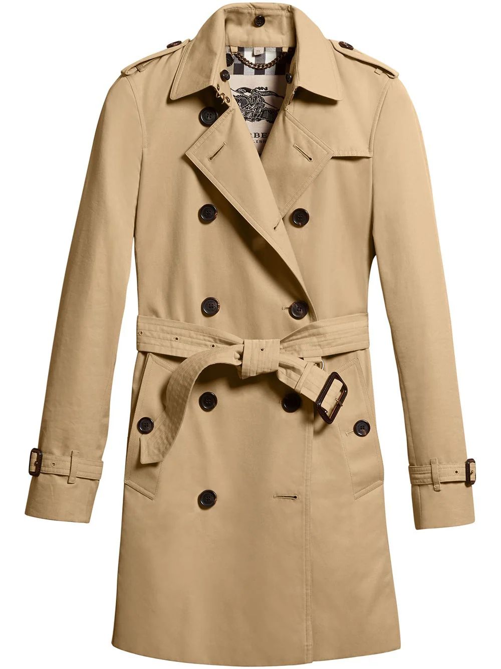 Burberry Kensington Mid-length Trench Coat - Neutrals | FarFetch Global