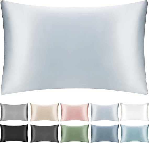 100% Mulberry Silk Pillowcase with Hidden Zipper,Both Sides Pure Silk Breathable Pillow Case for ... | Amazon (US)