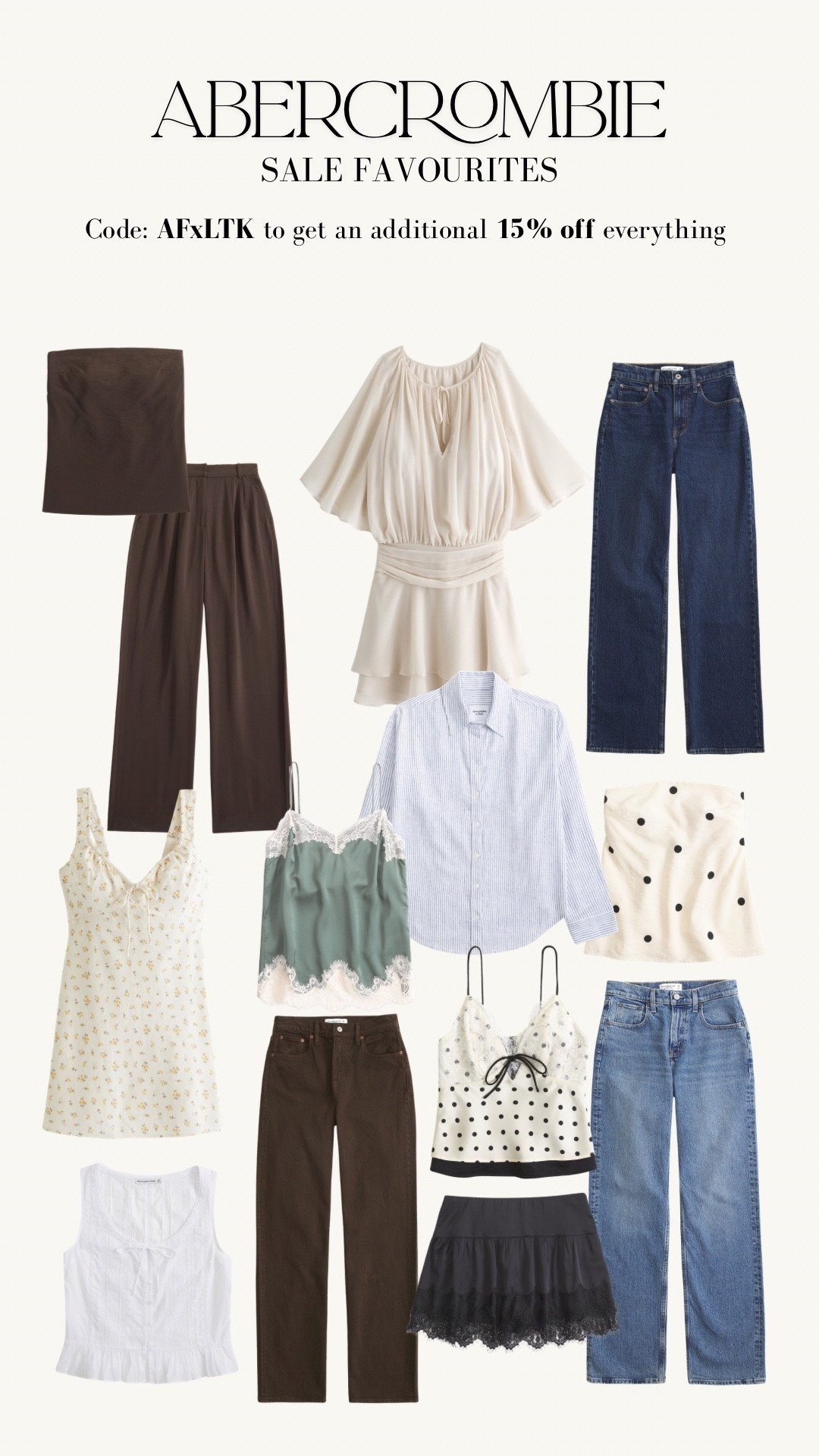 My Abercrombie spring sale favourites! Use code AFxLTK to get an additional 15% off everything 💸🤍

Abercrombie sale, Abercrombie jeans, spring outfit, spring fashion, summer dress, wedding guest dress, workwear, wedding guest dress, occasionwear, airport outfits 

#LTKjeans #LTKspring #LTKuk