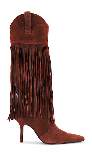 Raffaela Up Fringes Boot in Truffle Brown | Revolve Clothing (Global)